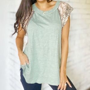 Ces Femme Life’s a Party Sage Top
